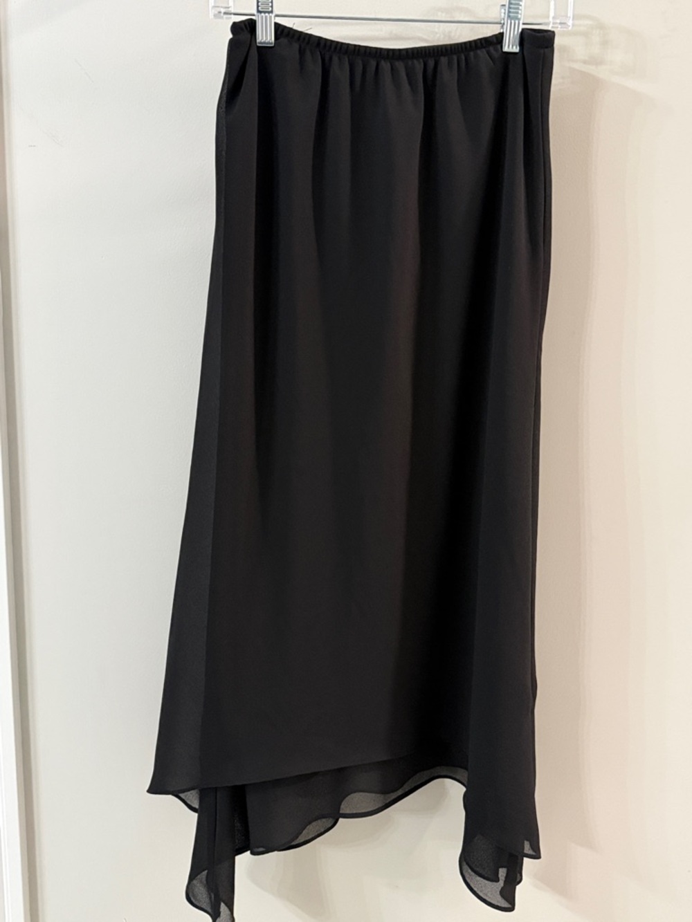 MSK Black Asymmetrical Hem Maxi Skirt
